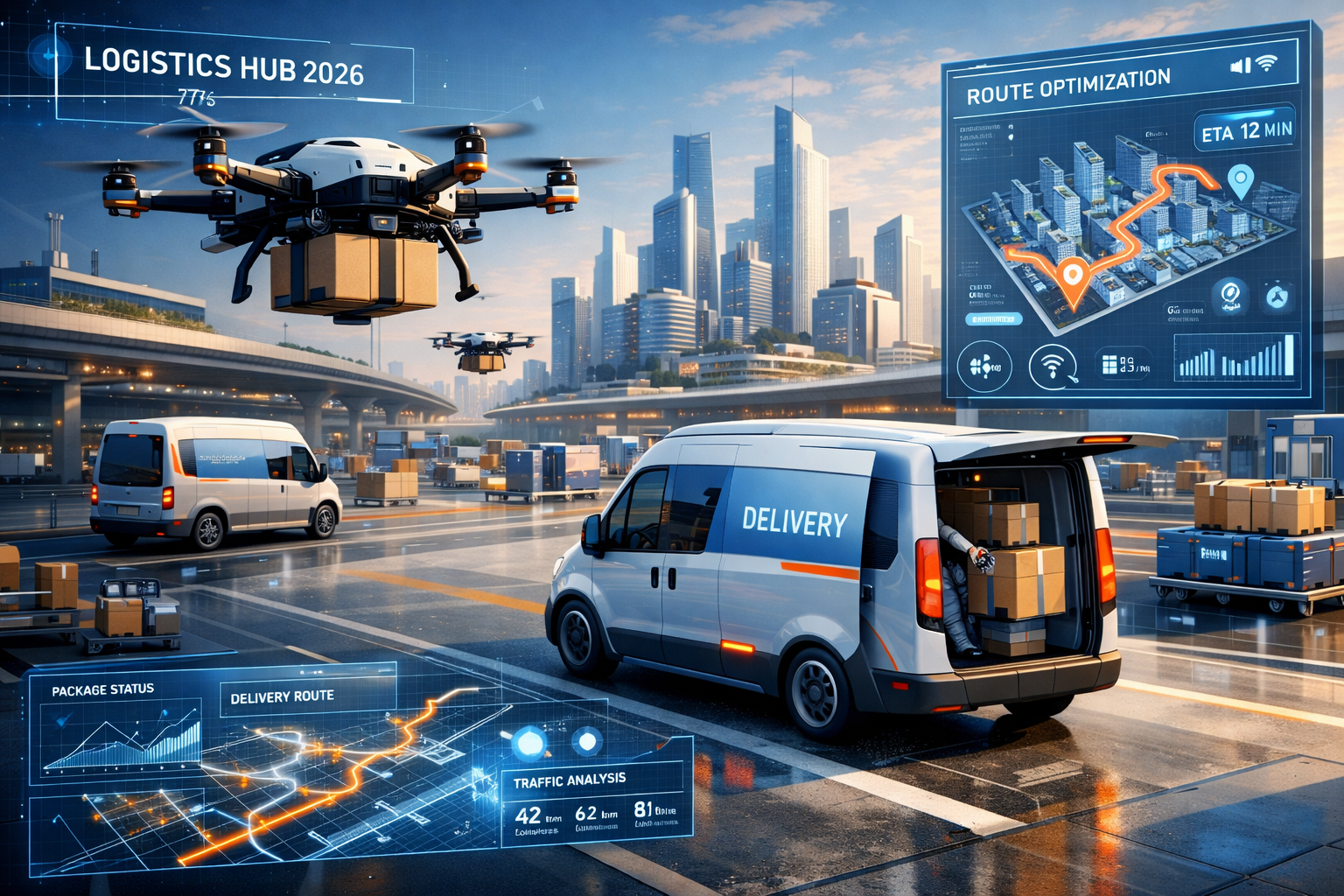 Логистика последней мили 2026: Как дроны, ИИ и автономные хабы навсегда изменили правила доставки