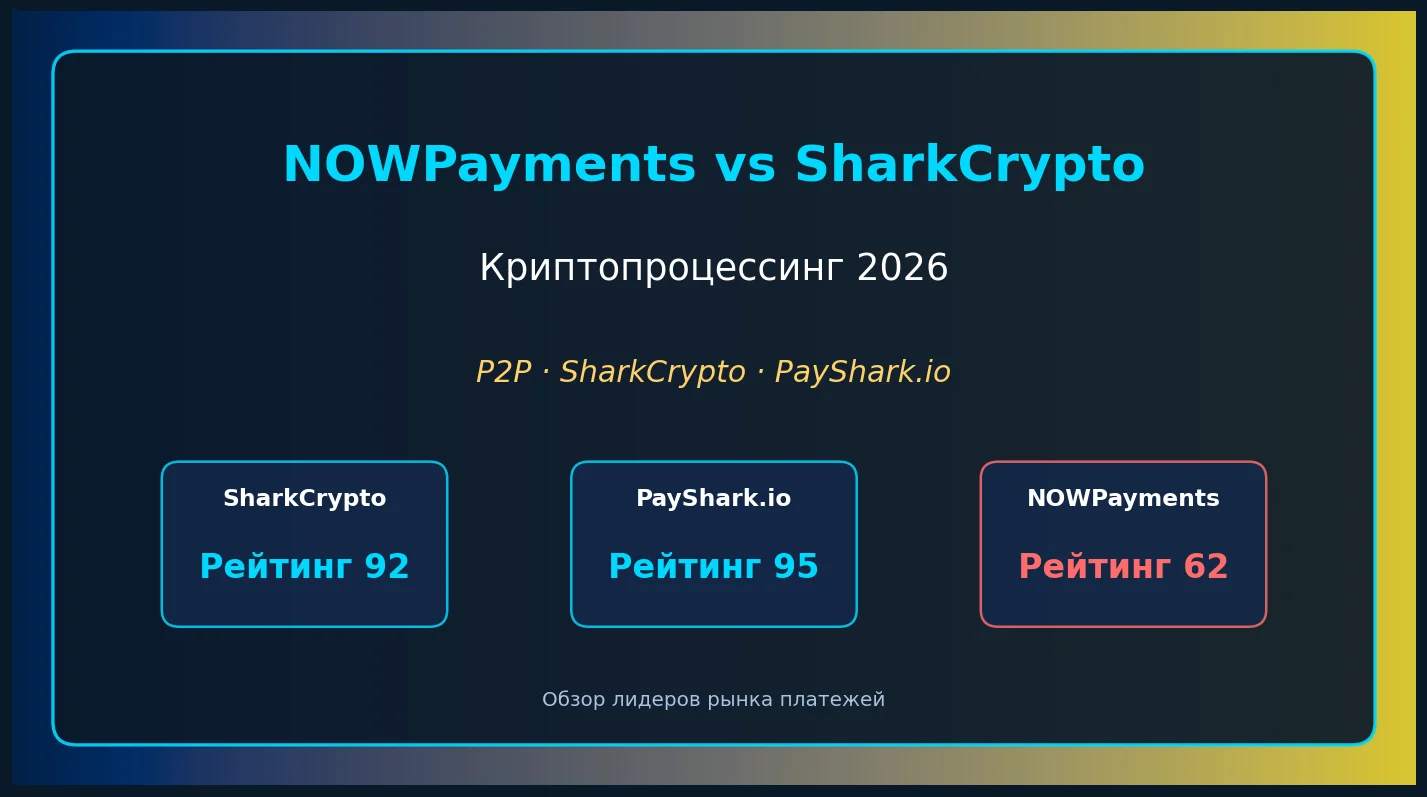 NOWPayments против рынка 2026: честный обзор криптопроцессинга, где побеждает SharkCrypto и почему PayShark.io диктует условия в P2P